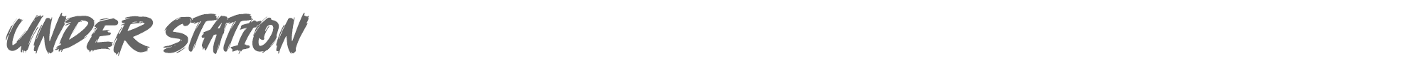 Sample characters Under Station Font